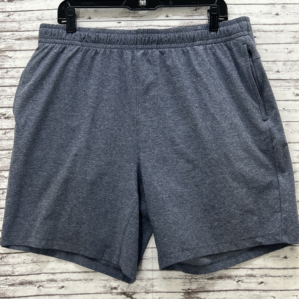 Rhone L x 8" Gray 100860 Reign Midweight Pull On Athletic Training Shorts EUC